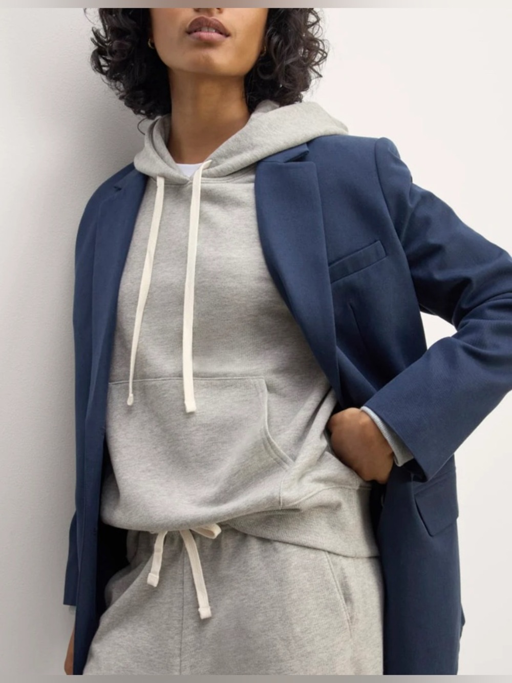 New Everlane THE OFF-DUTY TERRY HOODIE in Heathered Grey Size S - Picture 12 of 13